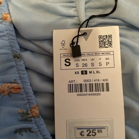 ZARA women's top Floral printed top - Picture 10 of 10